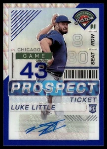 2024 Panini Prospect Edition Luke Little Blue Wave Prizm Auto /75 RC #9 - Bild 1 von 2