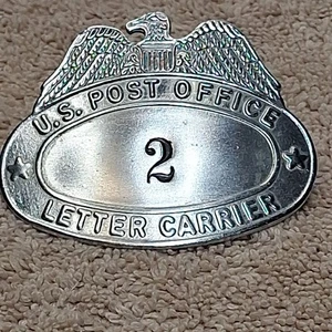 U.S. Post Office Letter Carrier Hat Badge #2 NC Walter & Son New York (K) - Bild 1 von 8