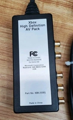 Original Xbox OEM High Definition HD AV Pack Adapter X08-25301 - Image 1 of 4