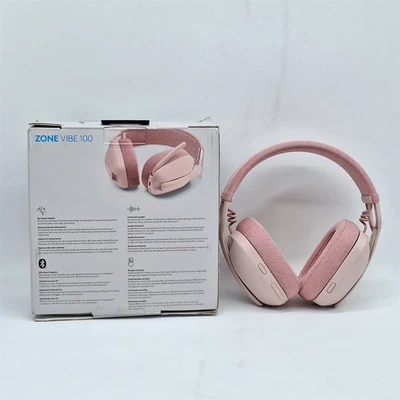Logitech Zone Vibe 100 Wireless Over-Ear Headset - Rose - Image 1 of 4