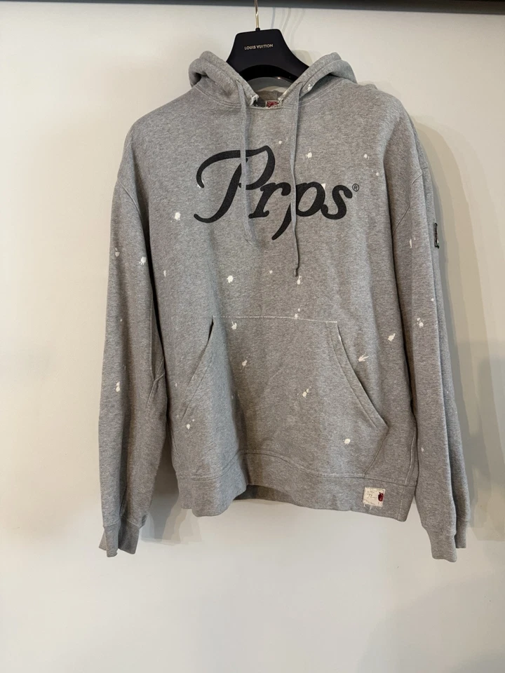 Sudadera con Capucha PRPS Gráfica Para Hombre Gris Claro Talla M Foto 1 de 4