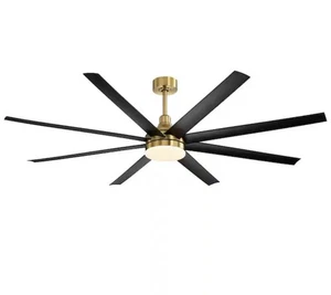 Breezary Archer 72 in. Integrated LED Indoor Black-Blade Gold Ceiling Fans w-C2 - Picture 1 of 10