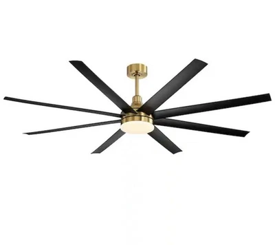 Breezary Archer 72 in. Integrated LED Indoor Black-Blade Gold Ceiling Fans w-C2 - Image 1 of 4