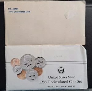 1979 U.S. Mint Uncirculated Set,1988 P,D, U.S.Mint Uncirculated Set, 24 BU Coins - Picture 1 of 10