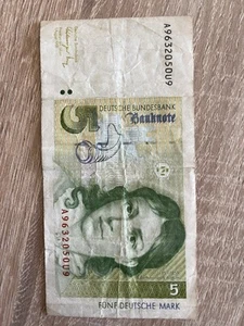 5 Deutsche Mark Schein - August 1991 - Bild 1 von 2