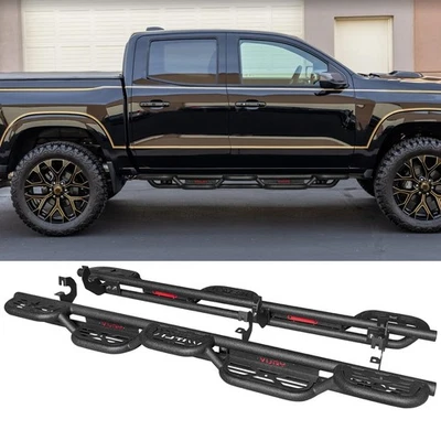 VIJAY Side Step Nerf Bars For 2015-2025 Chevrolet Colorado & GMC Canyon Crew Cab - Image 1 of 4