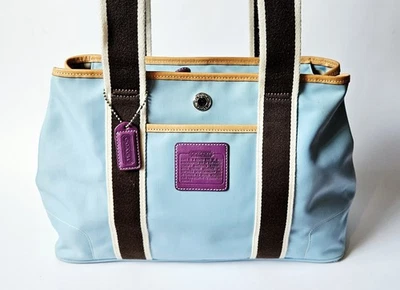 Винтажный тренер Hamptons выходные нейлона сумка с короткими ручками синий фиолетовый 5656 - Изображение 1 из 4