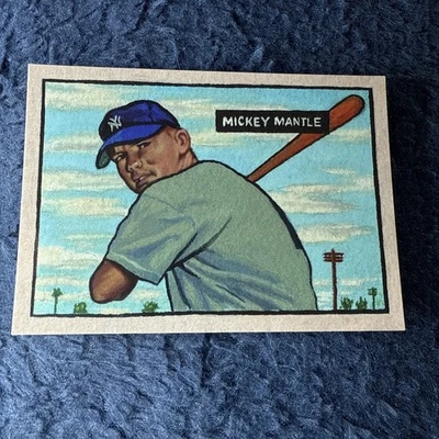 Caja de zapatos Topps Treasures B519 Mickey Mantle 2025 - Inserto de impresión corta Bowman 1951 Foto 1 de 3