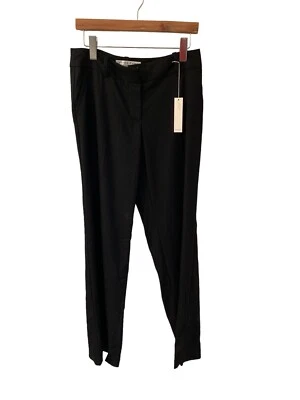 Calça social feminina Trina Turk preta carreira tamanho 4 nova com etiquetas $218 30x33 cintura média - Imagem 1 de 4