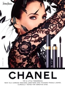 Chanel 1993 maquillaje pluma rímel 1 página revista anuncio - Imagen 1 de 1