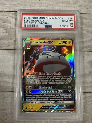 PSA 10 2018 Pokemon Sun & Moon Eletrode GX Celestial Storm #48 - Image 1 of 2