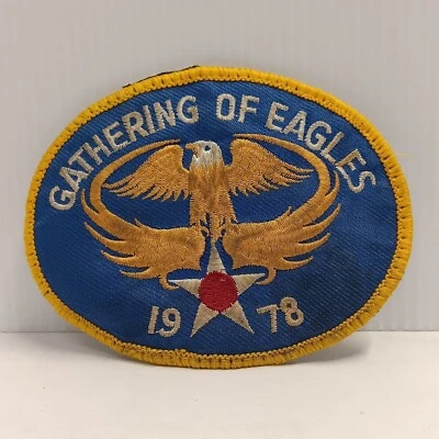 Gathering of Eagles 1978 Embroidered  Patch Wool Sew On Military - Image 1 of 2