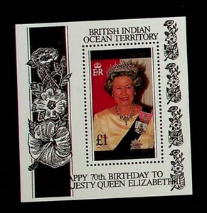 BRITISH INDIAN OCEAN TERR. Sc 180 NH SOUVENIR SHEET OF 1996 - QUEEN ELIZABETH II - Picture 1 of 1