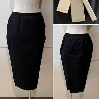 RICK OWENS новый с Ярлыками SS19 черный столб эластичной хлопок карандаш юбка 44IT/12Aust-UK/8US - Изображение 1 из 4