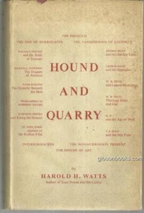 Hound and Quarry Harold Watts 1953 1st ed Dust Jacket Literary Criticism - Picture 1 of 1