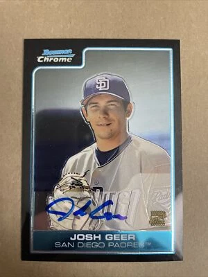 Josh Geer Autographed 2006 Bowman Chrome Prospects Refractor Autograph BC232 - Image 1 of 4