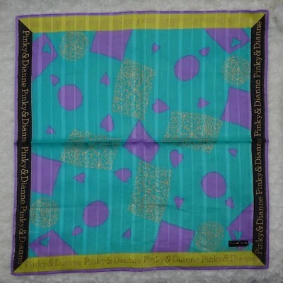 M344 PINKY & DIANNE Bufanda de Algodón Verde Bufandas Cuadrado de Bolsillo 18" X 18" Foto 1 de 4