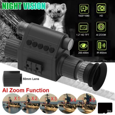 Megaorei Digital Night Vision Rifle Scope Hunting Sight 850nm IR Video Camera UK - Image 1 of 4
