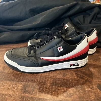 FILA ORIGINAL TENNIS 1VT13040-970 MENS CLASSIC BLACK/WHITE/RED Size 9.5 - Image 1 of 4