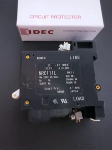 NRC111L-1AAA IDEC Circuit Breaker 1 Pole W/ Auxiliary 250VAC 65VDC A Trip - Picture 1 of 4