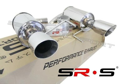 Escape trasero de acero inoxidable SRS para Ford Mustang GT 2015-2017 5,0 L V8 4" PUNTAS Foto 1 de 4