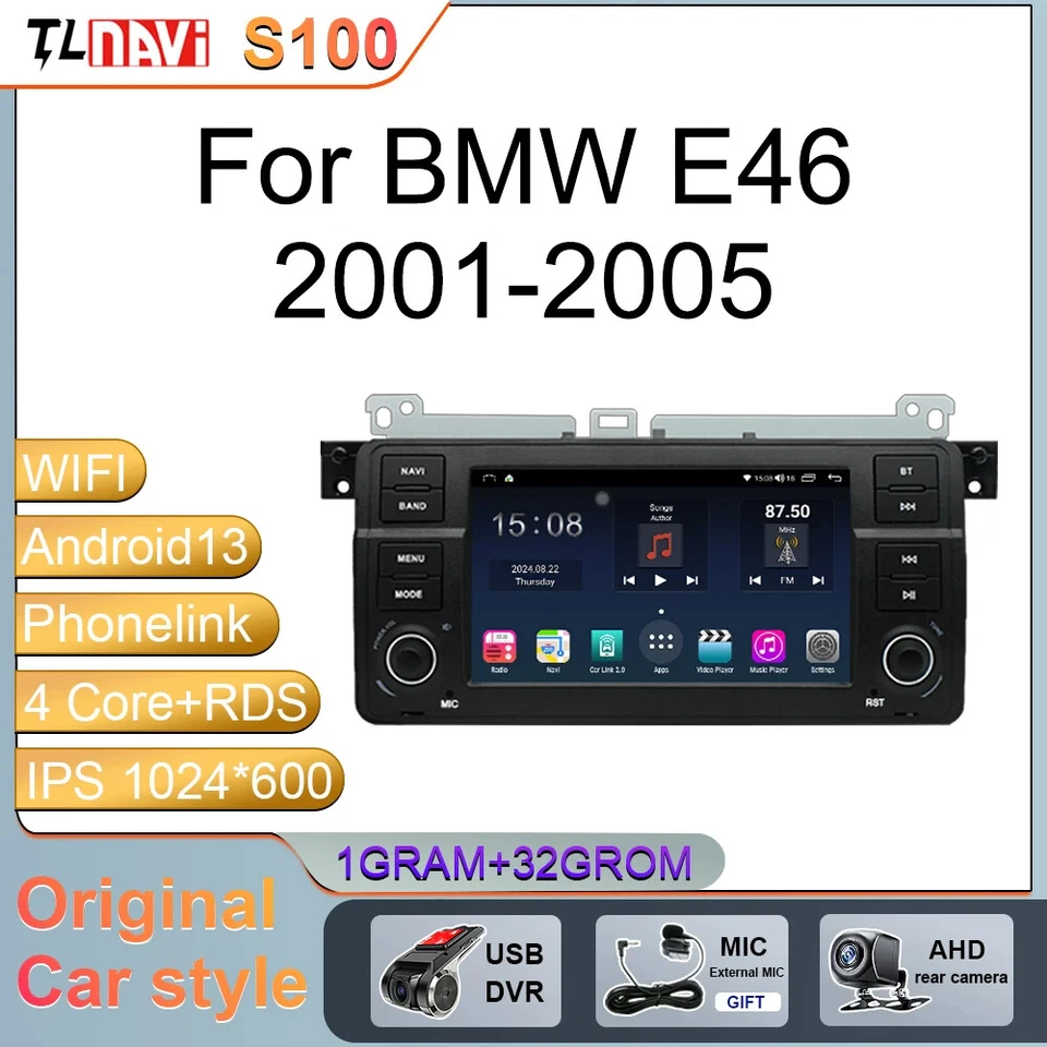For BMW E46 M3 318 320 325 330 335 2001-05 Multimedia Car Radio GPS Navi Screen - Image 1 of 4