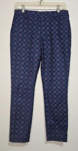 Joe Fresh Multi Color Patterned Pants With Pockets Women's SZ 2 Wearable Art - Picture 1 of 7