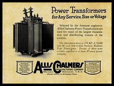 1920 Allis Chalmers New Metal Sign: Power Transformers for Electrical Utilities