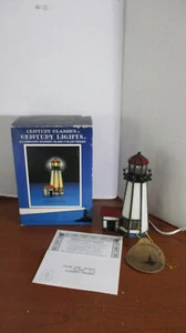 CENTURY LIGHTS Illuminated Stained Glass LIGHTHOUSE LAMP PLYMOUTH ROCK, MA - Picture 1 of 9