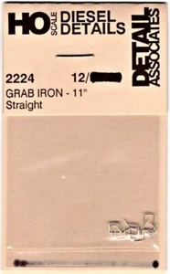 Detail Associates # 2224 Straight Type Grab Irons  11" (package of 12) HO Scale - Picture 1 of 1