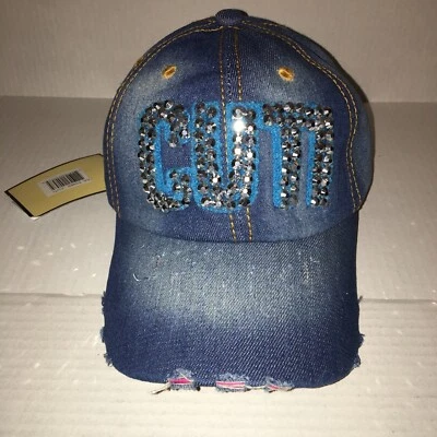 Gorra de béisbol Magid gorra de mezclilla con tachuelas Bling Foto 1 de 4