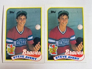 1989 Topps #784 Steve Avery Lot 2 NM/MT MLB Baseball Karten - Bild 1 von 1