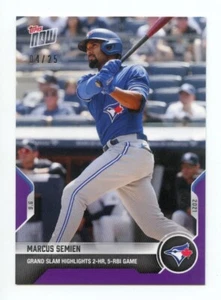 2021 Topps Now #768 Marcus Semien Purple Parallel Card #d /25 - Photo 1 sur 1