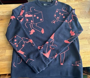 🕺 🎲 Men's medium Paul Smith break dancing dice print navy sweatshirt - Picture 1 of 8