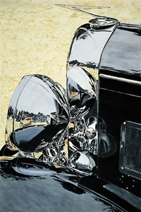 Duesenberg "Duesy Chrome" 60"X40" Automotive Car Signed, #'d Giclee R Lewis - Picture 1 of 1