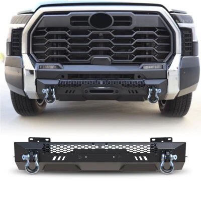 For 2022-2025 Toyota Tundra Steel Heavy Center Front Bumper w/2*D-rings Shackles - Image 1 of 4