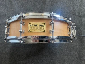 Pork PIe Single Ply Maple Piccolo Snare 4" deep X 14" diameter - Picture 1 of 9
