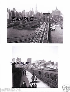 BROOKLYN BRIDGE SUBWAY East River MANHATTAN NYC principios del siglo XX 2 FOTOS - Imagen 1 de 1