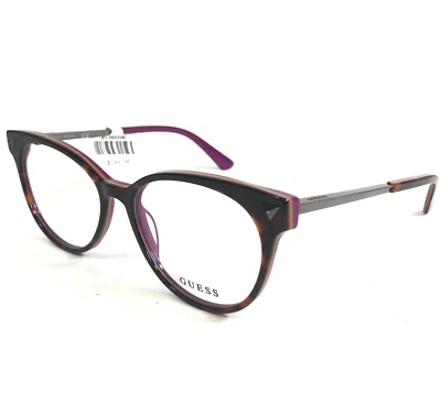 Guess Eyeglasses Frames GU2799 052 Gray Purple Tortoise Round Full Rim 54-16-140 - Image 1 of 4