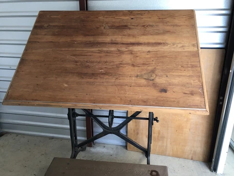 Keuffel & Esser Co Cast Iron Industrial Drafting Drawing Table Cover