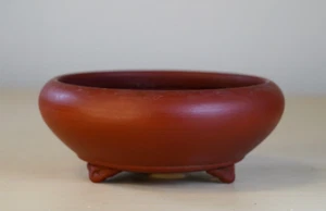 Japanischer Bonsai Topf Tokoname BIGEI φ3,7 Zoll (9,3 cm) braun unglasiert ru... - Bild 1 von 9
