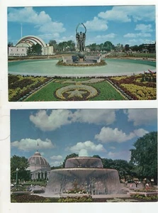 2 Vintage Post Cards -  Fountains - Toronto - Ontario - Canada - Picture 1 of 2