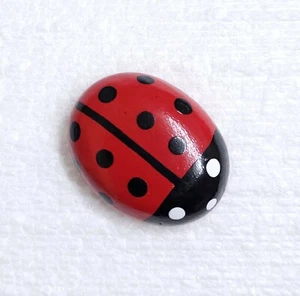 JHB Ladybird Button 30mm Shank Big Wood Novelty Insect Ladybug Sewing Art Crafts - Picture 1 of 12