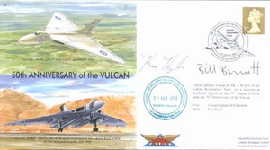 VRT1 RAF Avro Vulcan cubierta piloto firmado BILL BURNETT - Imagen 1 de 1