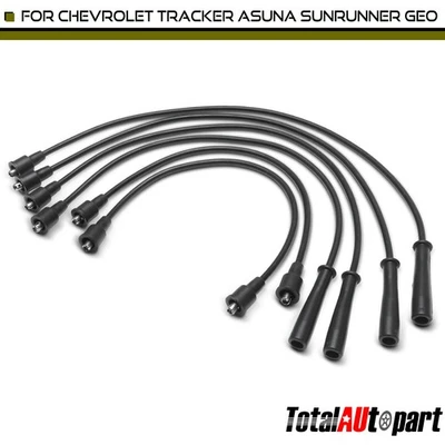 Комплект из 6 проводов свечей зажигания для Chevrolet Tracker Asuna Sunrunner Geo Suzuki Pontiac - Изображение 1 из 4