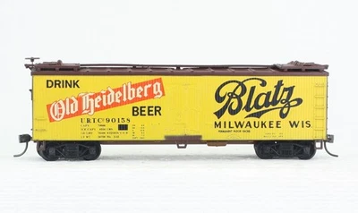 HO Walthers 40’ Old Heidelberg Wood Billboard Reefer Built W/ Kadees URTC 90158 - Image 1 of 4