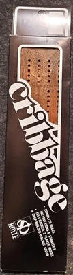 Hoyle Stancraft Cribbage Board. Felt Back. 2 Player. Walnut Grain. - Image 1 of 3
