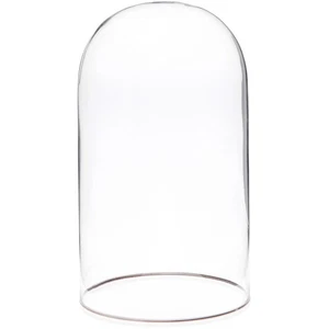 Plymor 4.5" x 8" Glass Display Dome Cloche with Silver Rim (no Base) - Picture 1 of 3