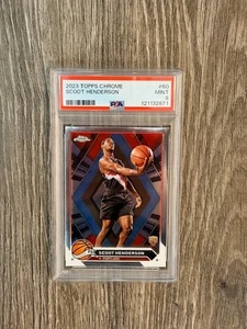 2023-24 Topps Chrome Scoot Henderson #60 Rookie NBA Rookie RC Trailblazers PSA 9 - Picture 1 of 2