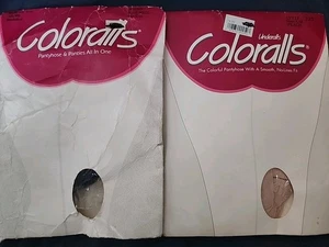 VTG 2 Colorall by Underalls Peach & Blue Mist Pantyhose Size C-d Style 325 READ - Picture 1 of 7